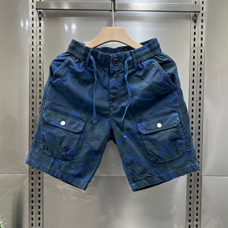 Camouflage Shorts Loose Cargo Men's Outerwear Casual Fifth Pants