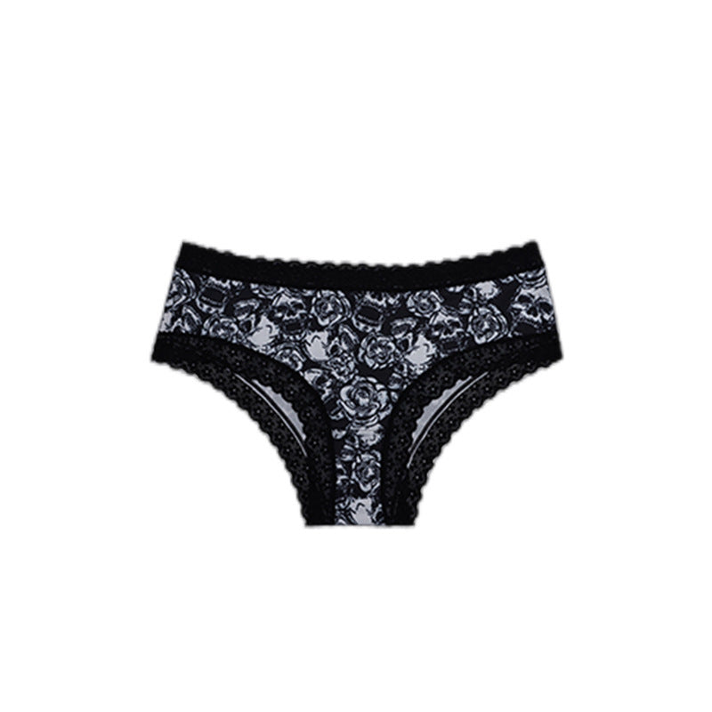 Sexy Style Cute Stripes Control Lace Comfortable High Elastic Mid-rise Women's Underwear