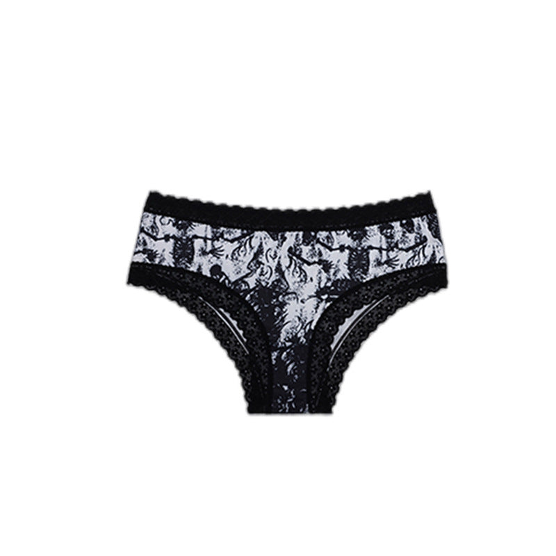 Sexy Style Cute Stripes Control Lace Comfortable High Elastic Mid-rise Women's Underwear